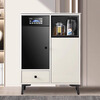 Jiudi tea bar machine for home high-end living room 2025 new tea bar cabinet water dispenser integrated bottom bucket water dispenser cooling and heating all-in-one machine water boiler fully automatic upgraded model - three cabinets white/voice water boiler with refrigerator hot and cold type