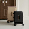 Cece side opening lid large capacity deep storage suitcase women's trolley case men's travel suitcase rust red 26 inches