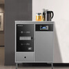 Jiudi tea bar machine for home high-end living room 2025 new tea bar cabinet water dispenser integrated bottom bucket water dispenser cooling and heating all-in-one machine water boiler fully automatic upgraded model - three cabinets white/voice water boiler with refrigerator hot and cold type