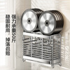 Fanxi Chopstick Storage Box Chopstick Tube 304 Stainless Steel Chopstick Storage Box Wall-mounted Chopstick Tube Drain Chopstick Cage Rack Upgraded Solid 3043 Grid Storage + 4 Hooks