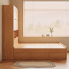 Ingenious wood-made oak Japanese-style small apartment storage children's room single solid wood tatami bed custom-made multi-functional wardrobe combination bed 1200mm*1900mm