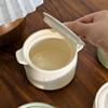 Waterproof stew pot for household ceramics with lid, stewed bird's nest and steamed eggs for one person, special earthenware pot for simmering soup, small milky white earthenware pot - 350ml