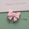 Macaron color bow diy resin jewelry accessories homemade mobile phone case hairpin hairpin decorative material pink
