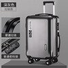 German imported luggage 2025 new men's and women's boarding suitcase universal wheel aluminum frame large capacity trolley case dark gray (light zipper style) explosion-proof and wear-resistant + static 20 inches boarding suitcase standard free shipping insurance + breakage