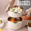 Feiyuejia insulated lunch box family can use microwave to bring meals to work. Large capacity stainless steel dinner plate insulated bucket multi-layer packed lunch. Portable one-piece can be microwaved and heated. Double layer