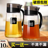 Xinmeiya glass oil pot without oil oil bottle household kitchen oil pot soy sauce bottle vinegar pot restaurant oil container main picture black 600 ml * 2 + label