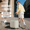Yi travel suitcase can be carried on the plane, aluminum frame trolley case, small travel code box, side-opening suitcase, high-looking boarding case for women, gray, aluminum frame reinforced model - load capacity 200 kilograms, 20 inches (USB + mobile phone holder + cup holder)