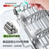Fanxi Chopstick Storage Box Chopstick Tube 304 Stainless Steel Chopstick Storage Box Wall-mounted Chopstick Tube Drain Chopstick Cage Rack Upgraded Solid 3043 Grid Storage + 4 Hooks