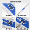 Deqi flat mop large dust push property school cotton mop long row screw type floor mop cotton line wet and dry mop 90 cm