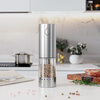 CLITON Electric Pepper Grinder Household External Adjustment Sichuan Pepper Sea Salt Electric Grinder Kitchen Pepper Grinding Bottle Jar Stainless Steel Rechargeable Model - External Adjustment + Speed Adjustment