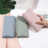 Casa-kupsCK wallet women's long small fresh flower handbag multifunctional large capacity card holder wallet all-in-one bag for women sea foam green