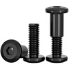 Tianzhuo Hardware black 304 stainless steel flat round head plywood locking nut chamfered hexagonal furniture nut nut set white 304-M5*43 rod diameter 6 5 sets