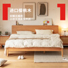 HALF HOUSE new solid wood bed Qianxun Bed 180*200cm Nordic log style master bedroom king bed