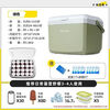 Insulated box refrigeration 72 hours commercial stall car outdoor fresh fishing fishing portable camping home ice bucket 15 liters free ice packs 8 ice plates 2 green