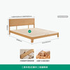 Quanyou Home Log Style Red Oak Solid Wood Bed 1.8mx2m Modern Simple Small Apartment Double Master Bedroom Large Bed Log Color | Red Oak | Low Bunk Single Bed 1.8m