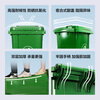 Huixiang Jingdong Industrial's own brand 240L plastic trash can thickened with lid green sanitation property outdoor commercial waste classification C050101-404G