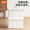 Xitianlong thickened large storage box organizer household small toys snack mask storage box portable storage box 30L white 45.9*33.9*26CM 1 pack can be carried