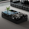 Modern minimalist slate coffee table light luxury Italian style simple small apartment living room home high-end rectangular large size coffee table Dopod green 120x60x40cm