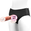 Mystery wearable simulated dildo pull-up pants for men and women, sex appliances, penis and cock tools, reproductive pacifier, wireless swinging vibration heating large suit, diameter 4.1cm, liquid silicone