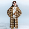 Sancai 2025 new winter style plaid double-sided woolen coat reversible woolen coat F