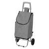 LNGA LANDGRE German imported high-quality stainless steel grocery cart small trolley household shopping cart artifact folding trolley convenient old PU bearing wheel brilliant blue bag 40*20*50cm