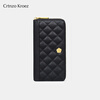 CRTNZO KROEZ Light Luxury Wallet Women's Long Style 2026 New Coin Purse Women's Card Holder New Year's Valentine's Day Birthday Gift Practical Black - Light Luxury Gift Practical for Girlfriend Wife Girlfriend's Birthday Gift