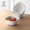 Lazy corner drain basket for washing fruits, household kitchen supplies, vegetable basin, drain tray, double-layer multi-functional fruit plate, drain basket, small size - special for fruit
