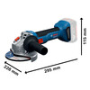 Bosch (BOSCH) brushless lithium angle grinder GWS18V-8 handheld rechargeable polisher Dr. metal cutting and polishing machine GWS18V-8 bare metal