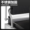 Junling Commercial Barbeque Machine Panini Electromechanical Hot Pressure Plate Griddle Single Head Pancake Machine Sandwich Barbecue Steak Pressing Machine Pressure Plate Grill - Light Luxury Model - With Waterproof Switch Larger Single Head Top Pit and Bottom Flat