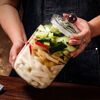 Fantasy thickened glass pickle jar household sealed salty sauerkraut jar Sichuan pickle jar chili sauce laba garlic pickle 4 pounds