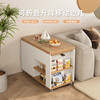 KNSJ Rotating Folding Coffee Table Telescopic Dining Table Living Room Sofa Side Multiple Simple Functions Trolley Movable Tea Cabinet Rotating Folding Coffee Table Wood Color