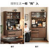 Genji Muyu solid wood slate sideboard small apartment restaurant storage cabinet light luxury black walnut home storage cabinet 1.0 meter sideboard + power rail Aosta slate sideboard