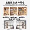 Haoxuan sliding door wardrobe home bedroom new 2025 small apartment rental house solid wood strong and durable hanging wardrobe moonlight white (length 140cm main cabinet)