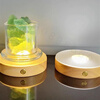 Magic Bean Shenghuo Wine Glass Base Light Luminous Coaster Cocktail Luminous Base with Light Coaster Base Luminous Home Ornament Base with Three-tone Lighting (Dimmable)/100*22mm Plug-in Model