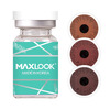 MAXLOOK contact lens, no vision, blind iris lens, concealer, light-proof, corneal defect contact lens, annual disposable piece, color No. 1 (1 piece)-Light Coffee