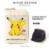 Pokémon Pokemon Wallet Pokemon Pikachu Cartoon Multi-Slot Zipper Card Bag for Students Men and Women Mewtwo-Card Bag Black