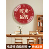Recommended by the Taoist priest to attract wealth and run Feng Shui wall clock for living room mute 2025 new Chinese style watchmaker A756 gold Swiss movement accurate travel time 16 inches x 4CM