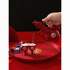 Qinkai Wedding Toast Cup Wedding Banquet Ceramic Wine Pot Chinese Wedding Cup Wine Divider Festive Set Chinese Red Wine Set Gold Bottom Grand Birthday 1 Pot + 2 Cups + Round Tray
