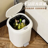 New trash can storage box for home with lid, foot pedal for bathroom, toilet, kitchen, living room, bedroom, foot-operated wastebasket, medium white 10L, foot pedal + hand button, dual-use model