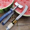Cat melon opener, melon breaker tool, melon opener, melon clip, melon cutter, melon breaker, nickel-plated melon opener, gray long handle model 1