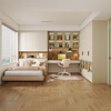Sofia whole house custom bed box double bed Japanese tatami bed bedroom furniture bay window study room bookcase wardrobe combination customized gold