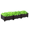 Huiyi special vegetable growing box planting box family balcony vegetable growing pot artifact roof rectangular plastic outdoor flower box single layer 2 combined box 74*37*21cm