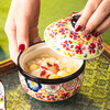 Pottery King Creative Ceramic Small Stew Cup Household Soup Cup Waterproof Soup Can Steamed Egg Bowl Steamed Egg Custard Special Bowl Dessert Bowl Wizard of Oz Hand-painted Stew Cup 380ml