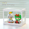 OMANTI blind box hand-held storage box glass storage display stand transparent dust-proof doll ornaments Bubble Mart display cabinet