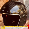 TORC carbon fiber motorcycle helmet T587 retro cruise half helmet 3c reserved Bluetooth headphone slot