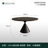 Delifeng Slate Dining Table Home Medieval Style Dining Table Round Table Black Minimalist Thickened Full Support Carbon Steel Retro Round Dining Table Single Dining Table 1.2 Meter Table Without Turntable Swallowtail Butterfly