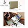 Casa-kupsCK wallet women's 2025 velvet gradient large capacity Japanese style cute retro coin card holder for women blue