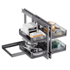 Huili Customized Kitchen Cabinet Corner Basket Full Pull-Out Little Monster Kitchen Built-in Bowl Basket Bowl Rack Rotating Seasoning Basket 400 Cabinets (Corner Door Panel Width) - Full Pull-Out Corner Multi-layer Open Door Type