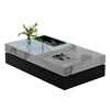 Modern minimalist slate coffee table light luxury Italian style simple small apartment living room home high-end rectangular large size coffee table Dopod green 120x60x40cm