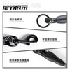 Star rudder dog leash, one for two, double-head anti-winding, detachable two-dog multi-dog leash, Teddy Golden Retriever double-head leash--black*170cm